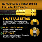 10FT Lightweight Garden Hose,Flexible Water Hose with Solid Brass Head,Kink-Free,Collapsible Hose,High Pressure Flat Water Hose for RV,Boat,Car Wash,Garden,Yard,Camper,Outdoor (Green-Black, 10 Feet)