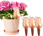 4 Pack Self Watering Spikes,Indoor Plant Watering Globes,Bird Shape Automatic Irrigation Spikes,Self-Watering Terracotta Spike,Plant Watering Devices(Red)