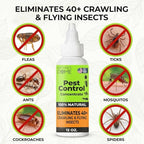 Nature’s Dome Pest Control Concentrate Spray 12 Oz | Natural, Eco-Friendly Bug & Ant Spray that Makes 1 Gallon | Eco-Friendly Bug Spray for Flea, Ticks, Ant & Mosquitos | Safe for Pets & Kids