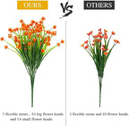 AmyHomie 20 Bundles Artificial Flowers for Outdoor Outside Spring Summer Decoration UV Resistant Faux Flowers No Fade Fake Plastic Plants Garden Porch Window Box Decorating