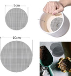 100 Pcs Round Mesh Pad for Flower Plant Pot Hole, Anti Soil Loss Bonsai Pot Bottom Grid Mat Mesh, 2 Size, 50pcs 5cm and 50pcs 10cm