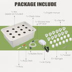 NATGAI Hydroponic System Growing Kit with Air Pump 12 Holes Soilless Cultivation Grow Box Garden Cabinet Box for Herbs, Lettuce, Vegetables