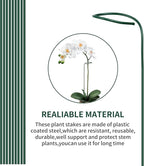 20Pcs Plant Support Stakes with 30 Pcs Plant Clips, Plant Sticks for Indoor and Outdoor Plants, Orchid Clips and Stakes,16inch Tall Bendable Single Stem Flower Stakes Bendable (20, Green-16inch)