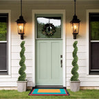 THE BLOOM TIMES 5ft Artificial Topiary Trees Set of 2, Faux Cedar Cypress Spiral Topiary Trees Outdoor - Fake Plants for Garden Front Porch Indoor Outside Planter Decor 5 Foot