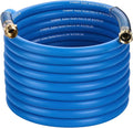 5/8 IN. × 75FT. Heavy Duty Rubber Garden Hose, High Flow 5/8" I.D. Brass Fitting No Memory Durable Heavy Duty Water Hose for Watering, Irrigation, Water Transfer Pump