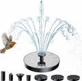 AMZtime Solar Fountain, 2026 Upgraded Solar Water Fountains with 6 Nozzles, Free Standing Floating Solar Powered Water Fountain Pump for Bird Bath, Garden, Pool, Pond and Outdoor