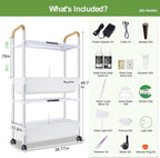 Indoor Hydroponic Growing System with 54 Pods Herbs Garden Kit with 30W Led Grow Light Large Movable 2-Layer Floor-Standing Hydroponic Gardening System for Vegetable Fruit