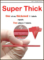 DaTpuik Red Thick Plant Labels Plastic Plant T-Type Tags Nursery Garden Labels 100 Pcs