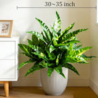 4Pcs Fake Ferns,Faux Outdoor Plants UV Resistant,3D Real Touch Fake Plants Total 60 Blades,Weatherproof Artificial Plants Outdoor Indoor for Garden Porch Home Office Living Room Decor
