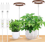 yadoker Plant Grow Light, LED Growing Light with Base Full Spectrum for Indoor Plants,Height Adjustable, Automatic Timer, 5V Low Safe Voltage,Idea for Small Plants