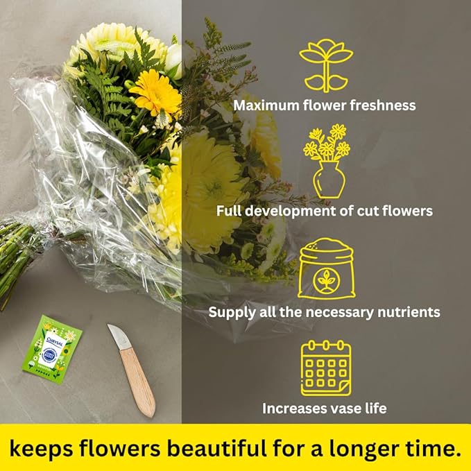 Chrysal Flower Boost – Clear Flower Food Packets for Flower Arrangements & Bouquets – Floral Supplies for Fresh Flowers – Fresh Flower Arrangements Supplies (5g - 200 Ct)