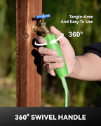 RAINPOINT Garden Hose 50FT, Up to 60% Lighter Non-Expanding Water Hose with TPE Inner Tube, Lightweight & Flexible Anti-Kink Hose, 800D Oxford Fabric, Weather-Resistant, 450PSI Burst, 3/4" Fittings
