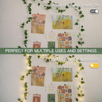 suddus Vine with Fairy Lights Battery Operated, 13.1ft 40 LED Pothos String Lights with Remote, Leaf Lights for Bedroom, Room, Wall, Garden, Party, Wedding Dorm Decor(Warm White)
