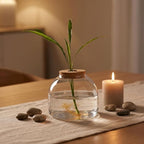 ULTECHNOVO Glass Terrarium Jar with Wood Stopper for Hydroponic Plants and Moss - 5.90 Inch Airtight Container for Micro Landscape Decor in Bedroom, Office, or as Gift for DIY Gardeners