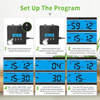 Plant Watering Devices, 20 Potted Indoor Houseplants Support, Plant Watering Devices, Auto Drip Irrigation Kit Programmable Water Timer