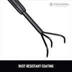 Corona Tools Extendable Handle 3-Tine Hoe for Raised Garden Beds – Adjustable 18"–32" Telescoping Garden Hoe