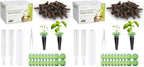 URUQ 140Pcs Hydroponic Pods Supplies: Compatible with AeroGarden Grow Anything Herb Kits - Includes Grow Sponges Grow Baskets Grow Domes Labels - Hydroponics Supplies for Most Brand (Pack of 2)