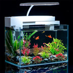 18-Piece Artificial Aquarium Plants Decorations – Large Set with Red & Green Foliage, Fish Tank Decor for Betta, Goldfish, Freshwater & Saltwater Tanks, Weighted Bases
