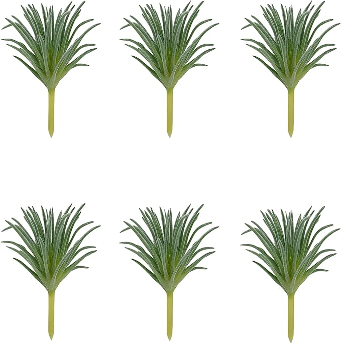 Artificial Air Plants Look Real Succulants Plants Faux Greenery Plants Bromeliads for Garden Home Office Decoration (Green Mini Small Air Plants Artificial)