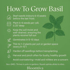 2000 Basil Seeds for Planting - Italian Large Leaf, Non-GMO and Heirloom Herbs Seeds for Planting, USA Grown Tulsi Basil, Great for Indoor or Outdoor Growing (Ocimum basilicum)
