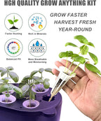 167 Pcs Hydroponic Seed Pods Kit Supplies for Aerogarden Pods,60 Grow Sponges,15 Grow Baskets,15 Grow Domes,60 Pod Labels,15 Labels,2 A&B Plant Food - Hydroponic Supplies Compatible with Most Brands