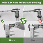Heavy Duty Iron Weeding Rake, Complete Weed Rake Tool with 4-Section Adjustable Handle(33" to 65"), 8 Tines Thick Steel Weed Puller Tool for Raised Garden Beds, Flower Beds & Soft Soil