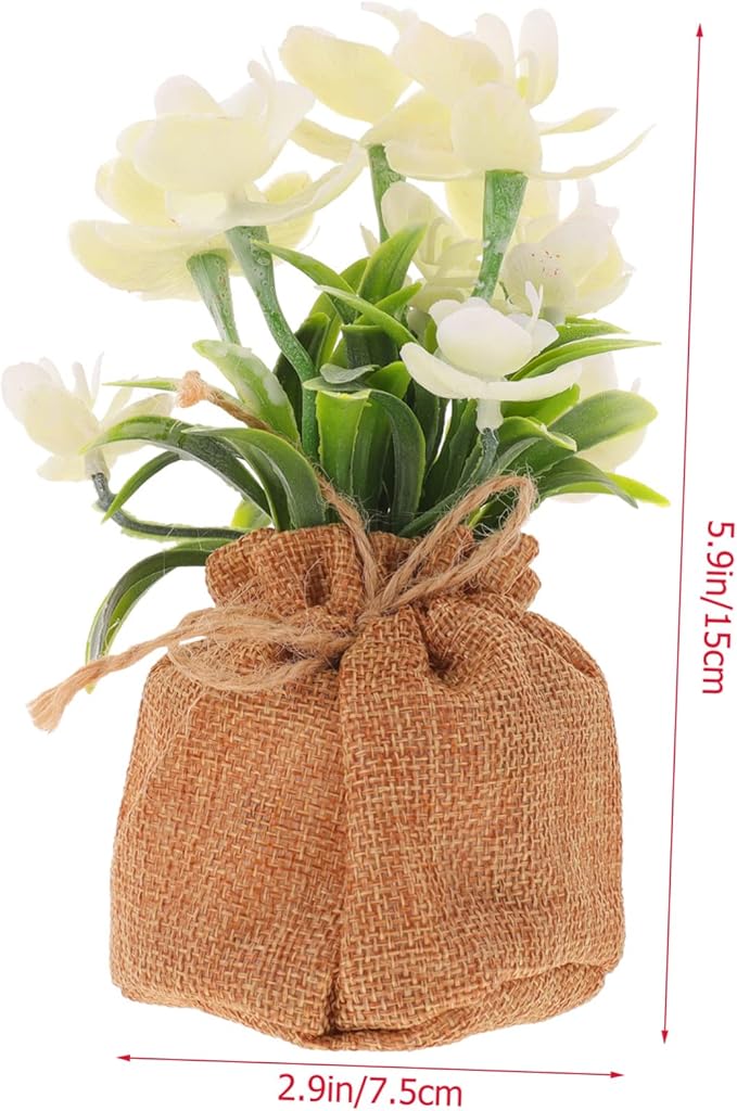 INOOMP Realistic Faux Phalaenopsis Orchid Flowers Potted Decoration for Living Room Office Bedroom Maintenance Artificial Orchid Bonsai with Lifelike Craftsmanship for Home Desktop