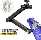 SporGain [Updated] Lawn Mower Blade Sharpener 15°-45° Adjustable Frame with Ball Bearing Manufacture Handle for Right & Left Hand Blades, Use with Angle Grinder, Blue