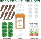 Lavender Seed Pod Kit, 8 Pod Kit (Include Seed Lavender/Chamomile/Holy Basil/Borage/Calendula/Mint) Fresh Tea Seed Pod Kit Compatible with Hydroponics