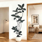 Artificial Rubber Tree 7FT(84in) Tall Faux Trees with Realistic Leaves, Fake Rubber Floor Potted Artificial Plants for Home Office Living Room Indoor Outdoor Decor (7feet,1Pack)