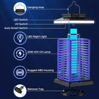 Bug Zapper Outdoor, Mosquito Zapper 2 in 1 Portable & Rechargeable Bug Zapper Outdoor with 5000mAh Battery & LED Night Light, 4000V Electric Fly Zapper for Outside,Patio,Backyard,Garden Purple