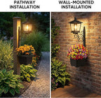 2-in-1 Solar Lamp Post with Planter, Illuminate Your Garden: Solar Post Light with Integrated Planter Box, Waterproof Outdoor Garden Solar Flower Pot Lamp for Lawn, Patio, Porch, Yard Decor (1pc)