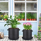 4 Pack 14'' Self-Watering Fabric Pot Base - Auto-Irrigation System Plant Saucer for 5 Gallon Fabric Pot, Auto Watering Plant Water Tray Self Watering System for Indoor Greenhouse Grow Tent Garden