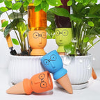 Terracotta Self Watering Spikes, 4 Pack Self Watering Planter Insert, Vacation Plant Slow Release Watering Devices for Indoor Outdoor Plants, Big Head