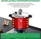 GREANER Mushroom Grow Bags 6 Mil, 9.8"x5.5"x25.6" Thick Autoclave Spawn Bags with Injection Port for Your Grain-25PCS