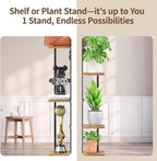 LASZOLA Black 6 Tiered Wood Plant Stand Indoor for Larger Heavy Duty Planter, Sturdy Multi Level Vertical Flowers Racks for Narrow Inside Floor, Decorate Shelving for Hold House Tree, Space Saving