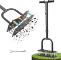 Lawn Aerator Tool for Clay Soil - Kick to Unclog & Bolt-On Base Never Breaks - 11 Heavy Duty 3.5” Spikes for Deeper Penetration - Pre Assembled 12.2x6” Plate