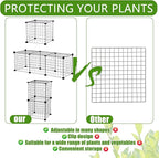 CIEOVO Plant Protectors from Animals, Heavy Duty Metal Plant Cages, 12"x12" Chicken Wire Cloche for Plants Wire Plant Covers Garden Protection Garden Plant Cloche, Chicken Wire Cloche Plant Protector