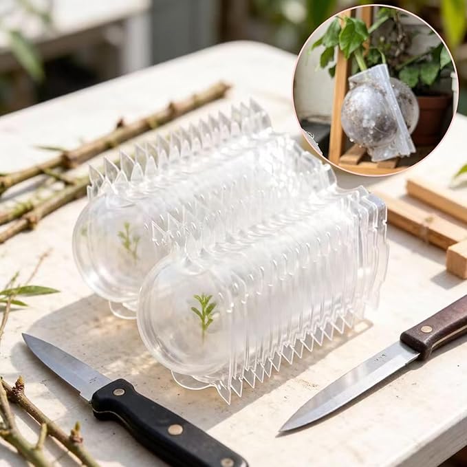 Markeny Reusable Plant Rooting Ball, Plant Propagation Root Ball Effective Invisible Propagation(15PCS), White