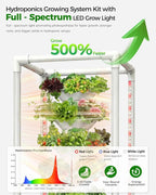 SJZX Hydroponics Growing System, Hydroponic Tower with Full-Spectrum Grow Lights, 5/14Tiers Indoor Outdoor Garden Planter, Vertical Home Gardening Germination Kits for Vegetables, Fruits, Herb (5L6H)