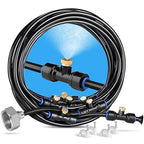 HOMENOTE Misting Cooling System, 26FT (8M) Misting Line + 7 Brass Mist Nozzles + Brass Adapter(3/4") Outdoor Mister for Patio Backyard Garden Greenhouse