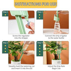 Doneace Self Watering Spikes, Auto Plant Watering Devices with Adjustable Drip Valve, Self Watering Planter Insert for Indoor Outdoor Potted Plants Waterer 12 Pcs Set