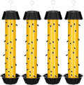 Qualirey Fly Traps for Indoor Outdoor Hanging Fruit Fly Stick Trap Sticky Mosquito for Home Insect 10 x 2.5 Inches(Yellow,4 Pcs)