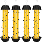Qualirey Fly Traps for Indoor Outdoor Hanging Fruit Fly Stick Trap Sticky Mosquito for Home Insect 10 x 2.5 Inches(Yellow,4 Pcs)