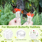 Willinglong 11 Pcs 60ml Large Floral Tubes with Rack Holder Set for Milkweed Cuttings Floral Stem Water Tubes for Fresh Flowers Raising Caterpillars Monarch Butterfly Habitat Flower Arrangements
