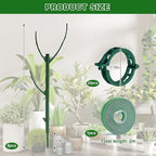 5pack Adjustable Plant Support Pole – Stackable Indoor/Outdoor Support Pole with Clamps, Suitable for Supporting Monstera and Climbing Plants, Garden Accessories, Perfect Replacement for Plant Stakes