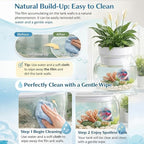 Geelin 5 Gallon Plastic Aquaponic Betta Fish Tank Aquaponic with Base and Top, Large Bowl Shatterproof Ecosystem Aquarium with Clear Clarity for Terrarium, Flower Vase Betta Fish Centerpiece Gifts