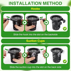 Borlech 2025 New Upgraded Large Aquarium Plant Holder with 1.57-inch Extension Hooks and Suction Cups for Fish Tank Aquaponic Plant Cultivation and Aquascape Accessories Decorations (2 PCS)