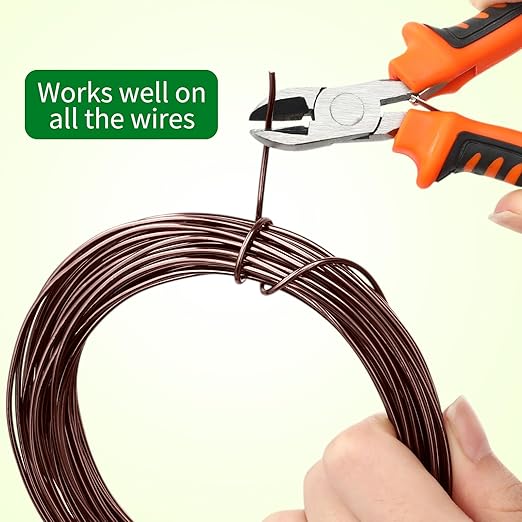 Mudder 5 Roll Aluminum Bonsai Training Wire Tree 160 Feet Total with Bonsai Wire Cutter Anodized Training for Holding Branches Small Trunks(1/1.5/2/2.5/3mm,Brown)