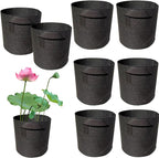 8Pack Lily Plant Pots for Pond, Thickened Nonwoven Plant Fabric Pots with Handles, Durable Breathe Reusable Fabric Plant Bags for Aquatic Plants, Potato, Carrot, Onion, Flower